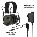 EARMOR M32X PLUS Tactical Headset, Electronic Pickup Noise Reduction Hearing Protection Headphone, FAST Helmet Compatible for Live Fire Shooting