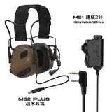 EARMOR M32X PLUS Tactical Headset, Electronic Pickup Noise Reduction Hearing Protection Headphone, FAST Helmet Compatible for Live Fire Shooting