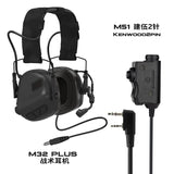 EARMOR M32X PLUS Tactical Headset, Electronic Pickup Noise Reduction Hearing Protection Headphone, FAST Helmet Compatible for Live Fire Shooting