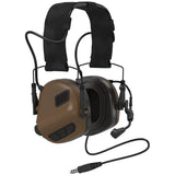 EARMOR M32X PLUS Tactical Headset, Electronic Pickup Noise Reduction Hearing Protection Headphone, FAST Helmet Compatible for Live Fire Shooting