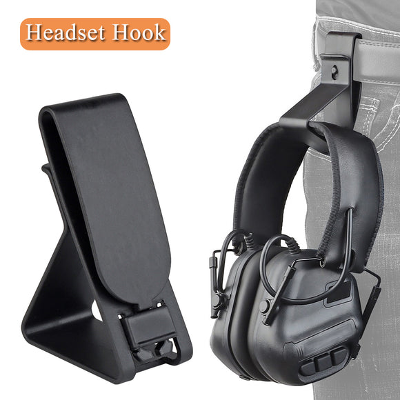 Tactical Headset Hang Buckle Universal Quick Release Holder Molle Hook Clip Clamp