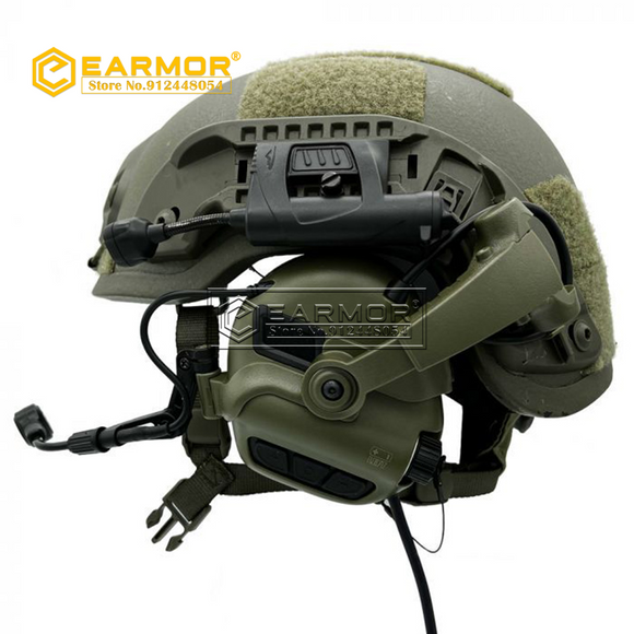 EARMOR M32X-Mark3 MilPro RAC Headset Military Standard Hearing Protection - Foliage Green